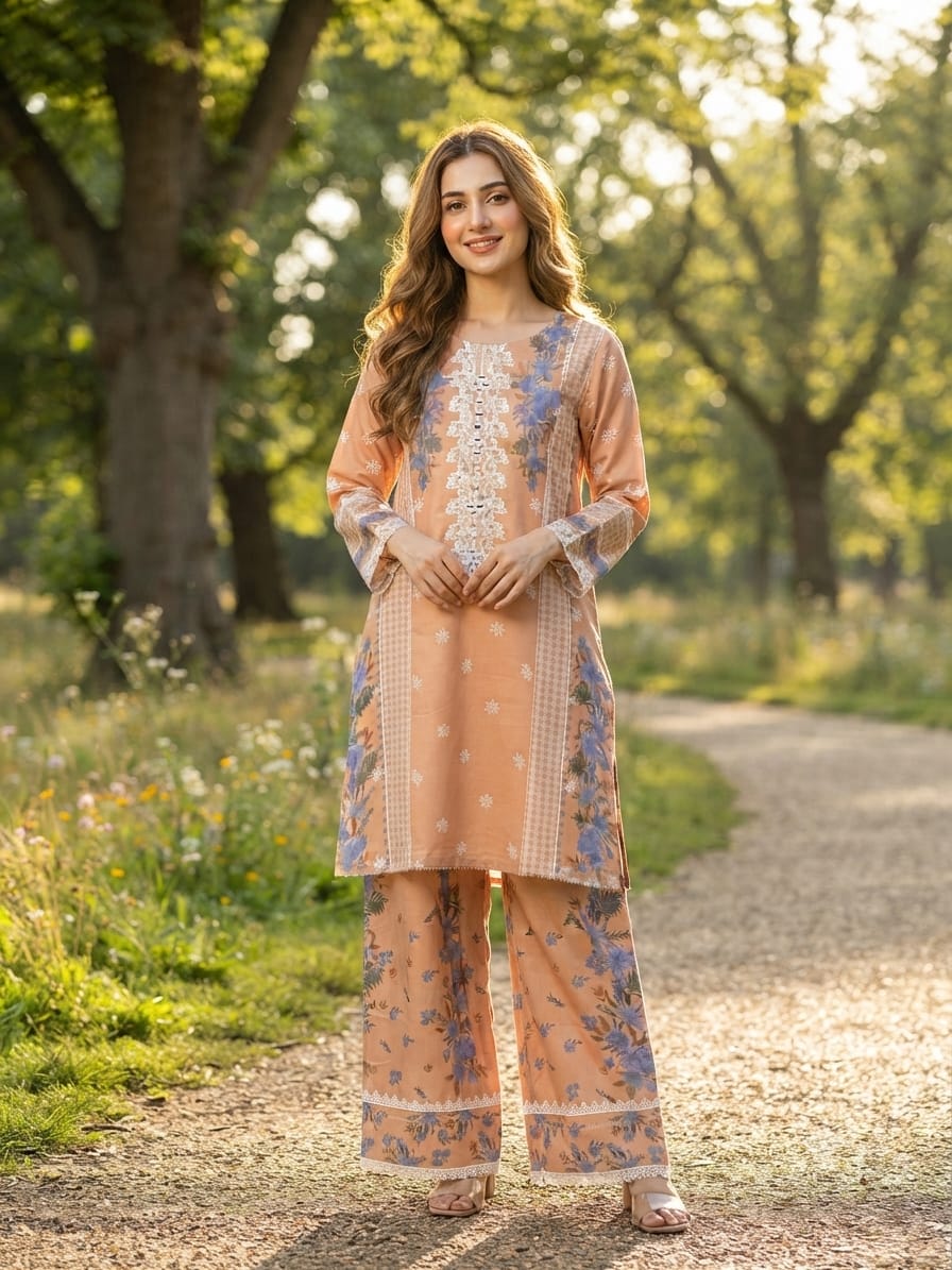 Embroidered Stitch 2pc