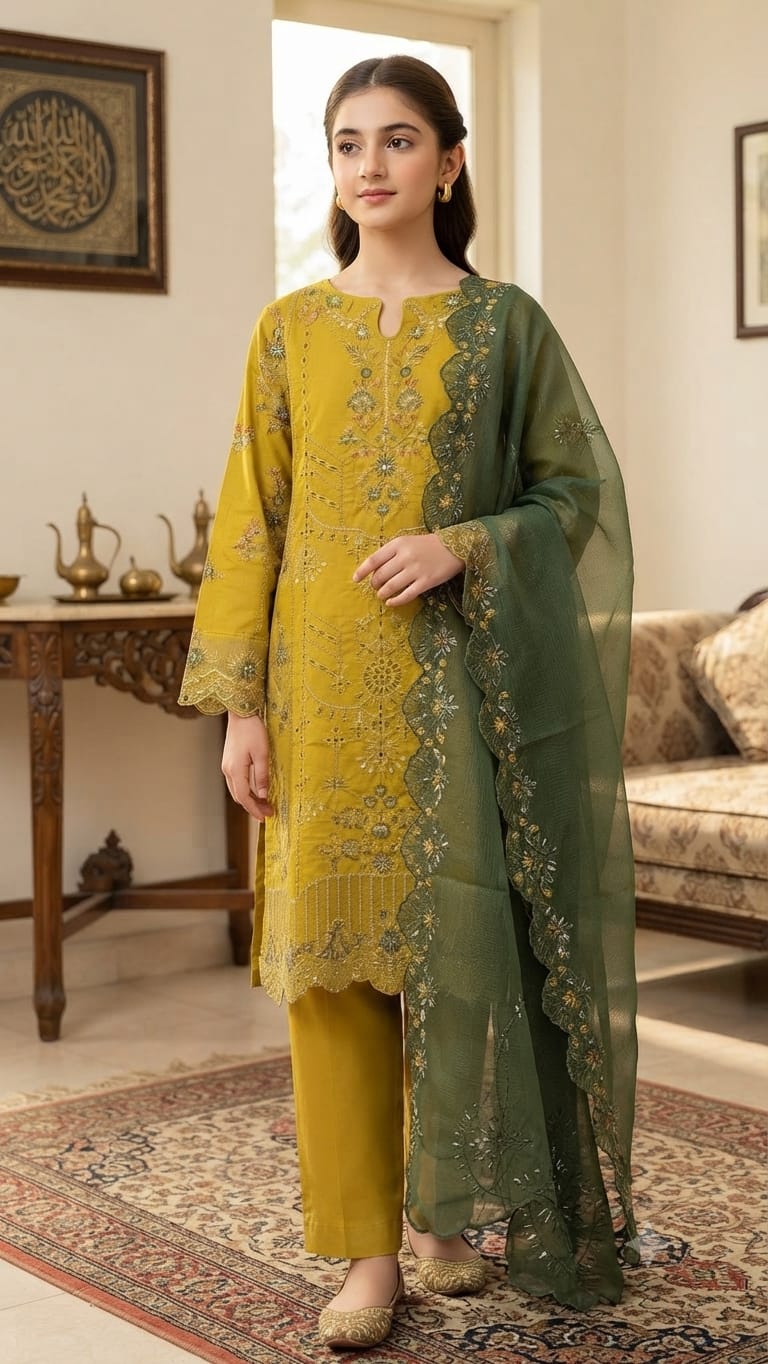 Embroiderd Stitch 3pc