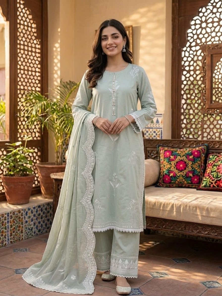 Embroidered Stitch 3pc
