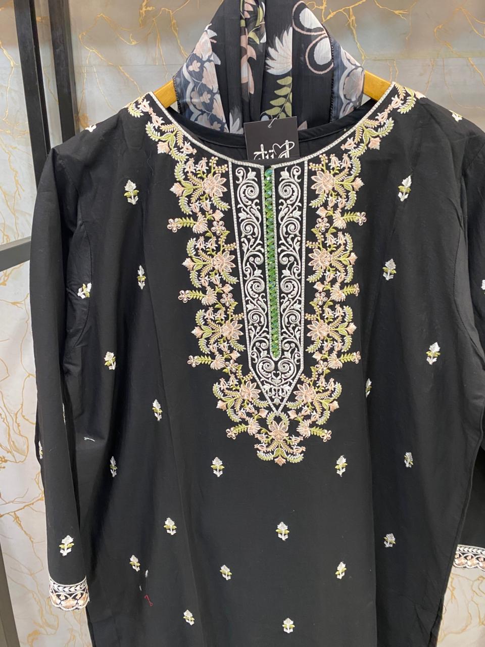 Embroidered Stitch 3pc