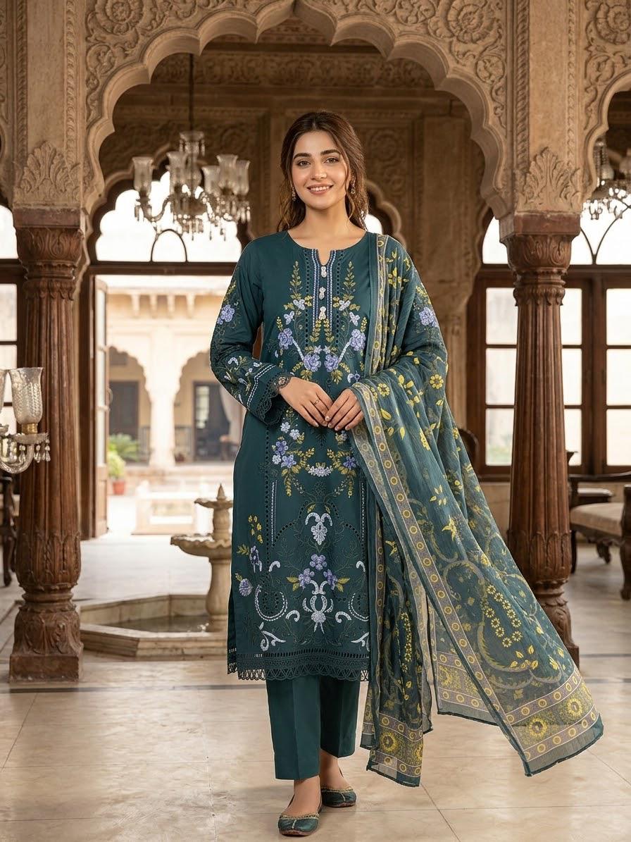Embroidered Stitch 3pc