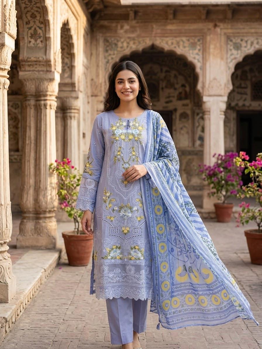 Embroidered Stitch 3pc