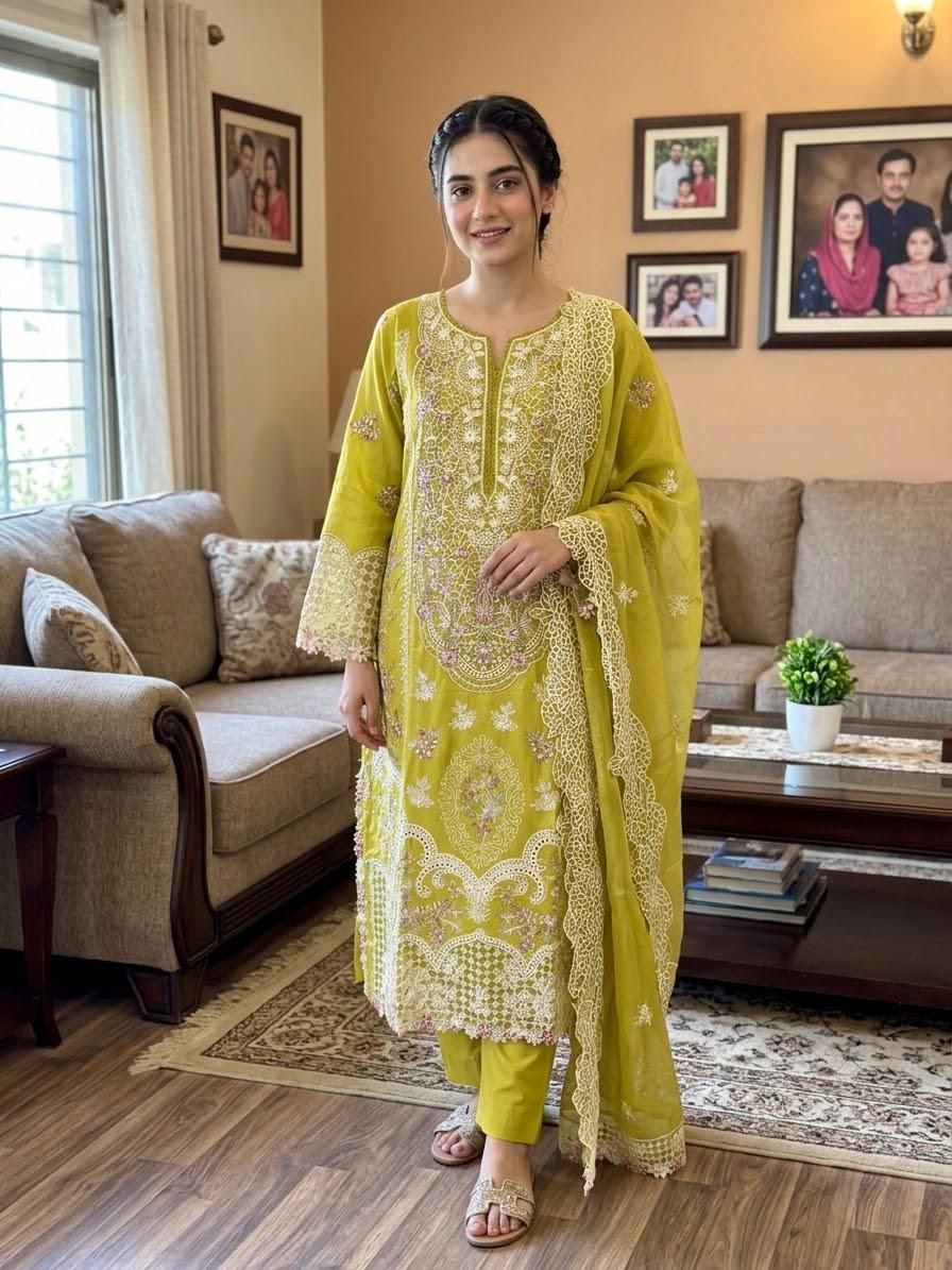 Embroidered Stitch 3pc