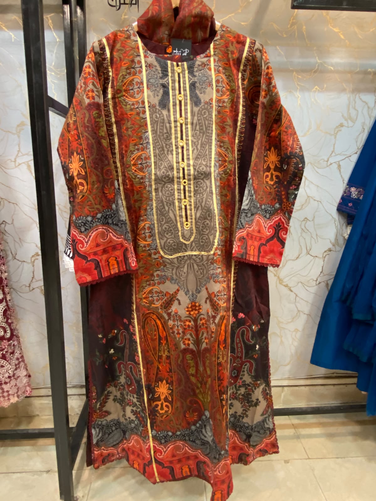 Winter Cotton Kaftan Stitch 3pc