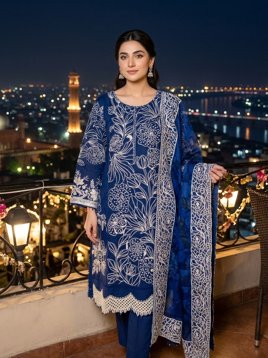 Embroidered Stitch 3pc