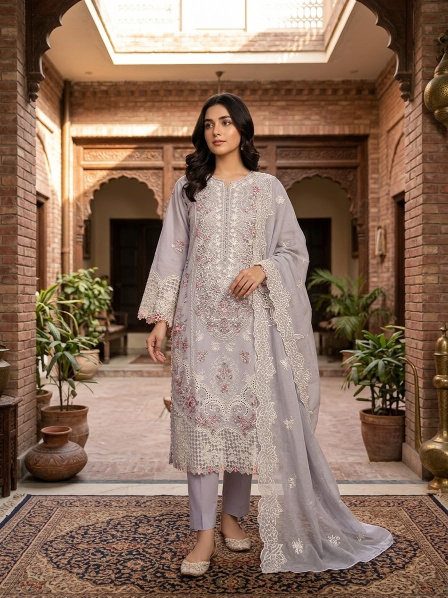 Lawn Embroidered Stitch 3pc