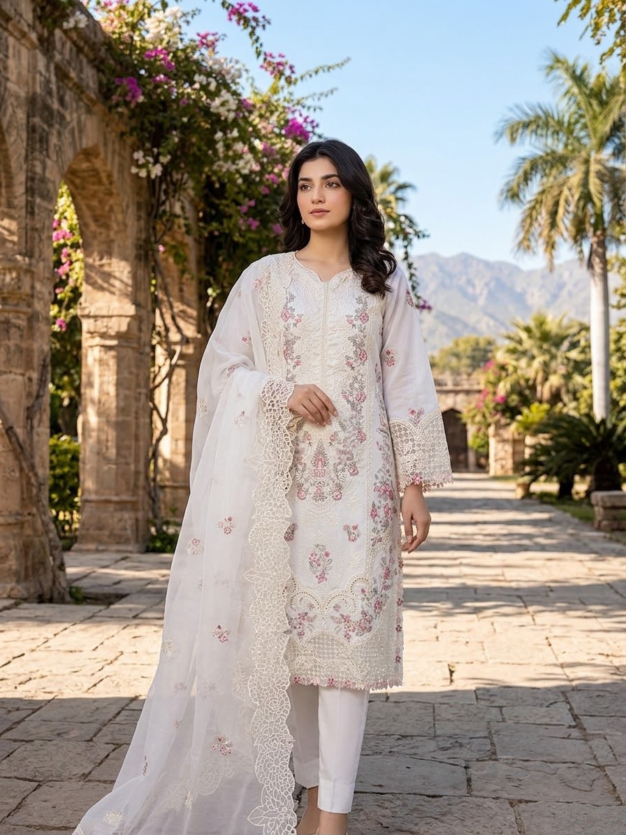 Lawn Embroidered Stitch 3pc