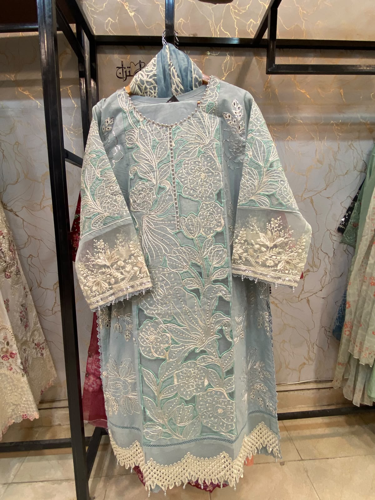 Lawn  Embroidered Stitch 3pc