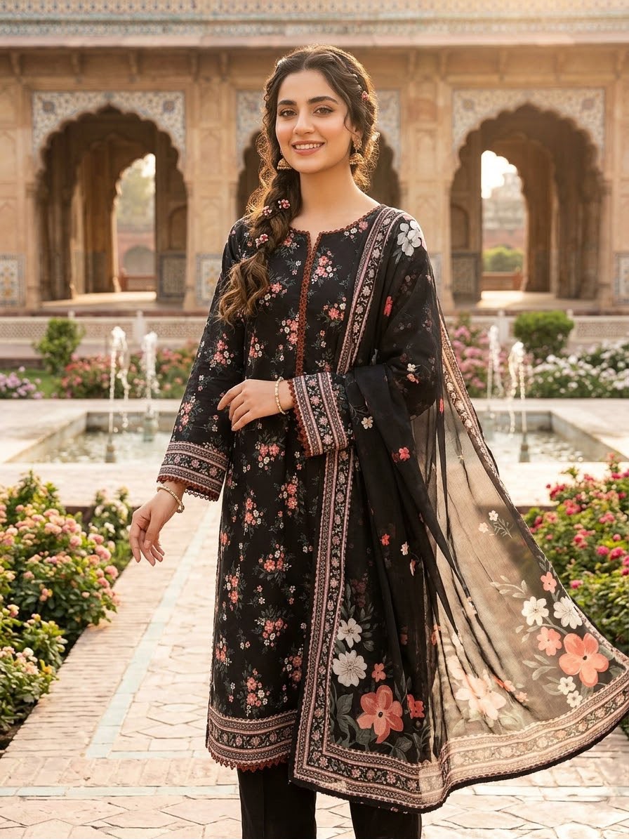 Lawn Printed Stitch 3pc