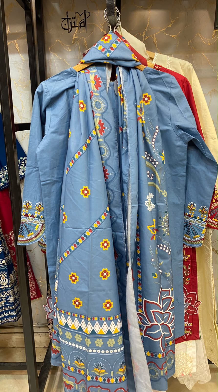 Winter Cotton Embroidered Stitch 3pc
