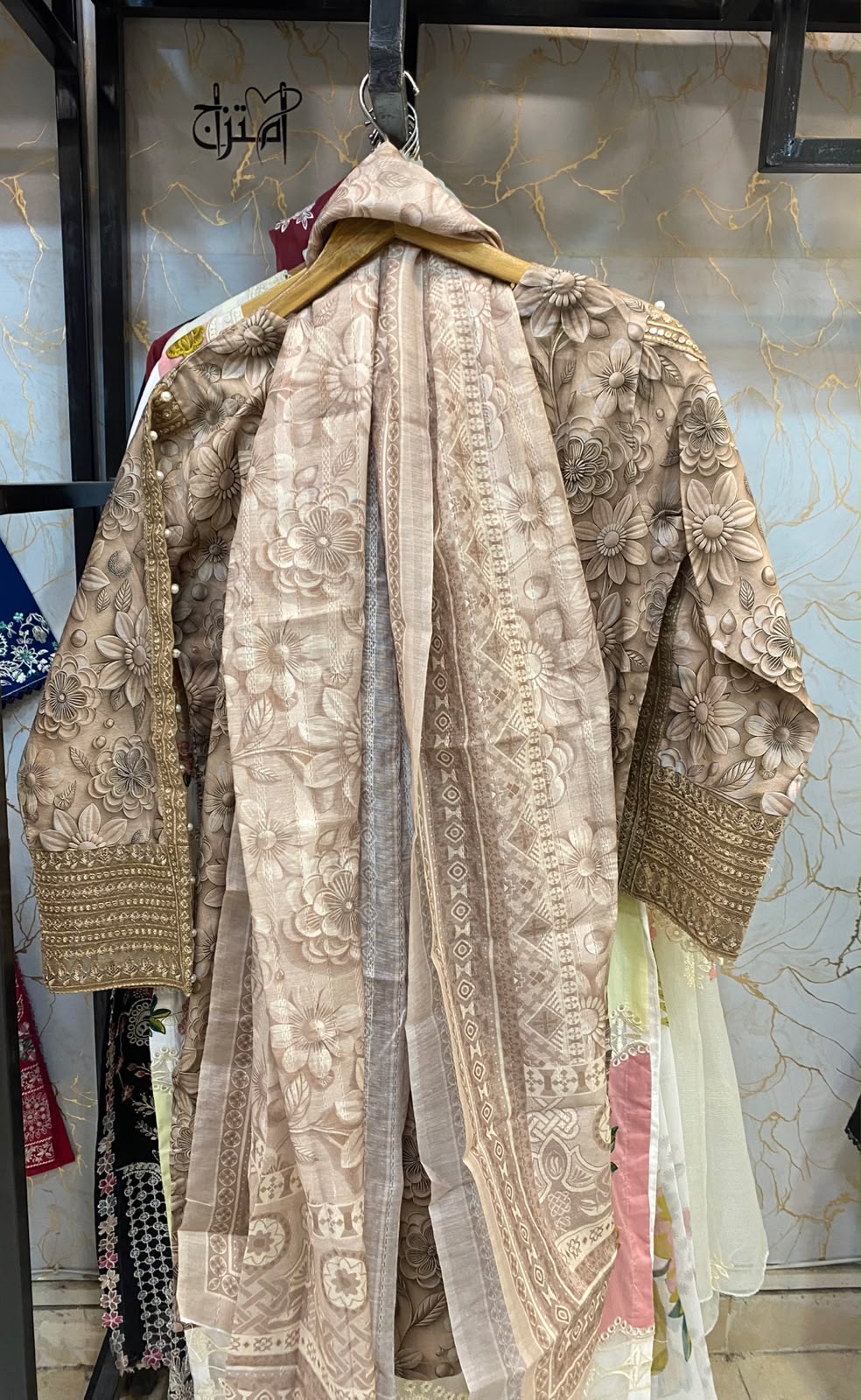 Winter Cotton  Embroidered Stitch 3pc