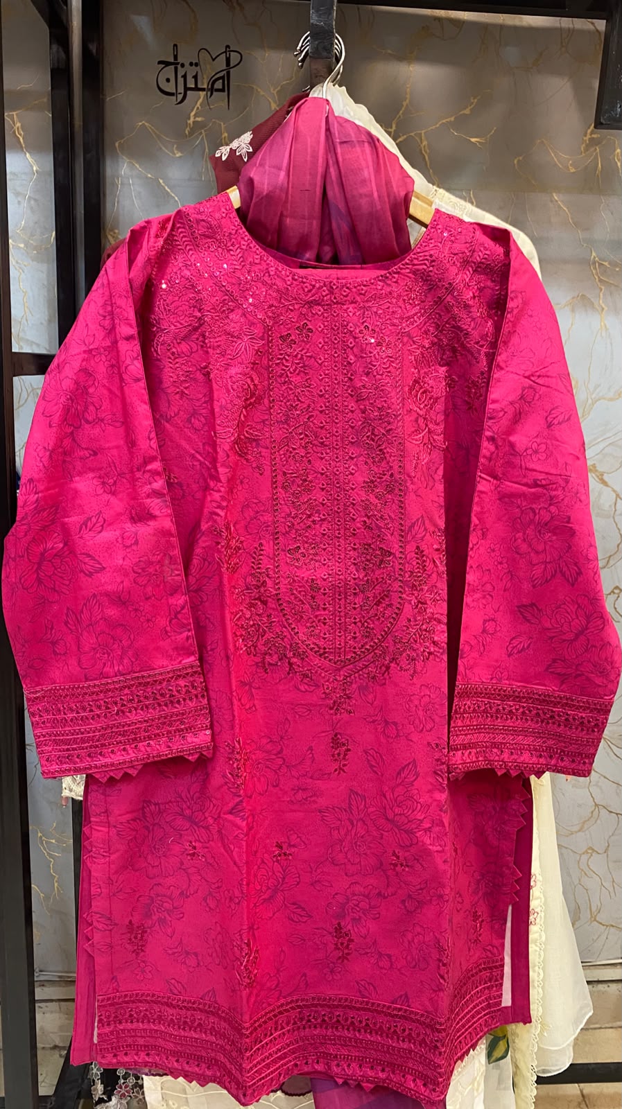 Winter Cotton Embroidered Stitch 3pc