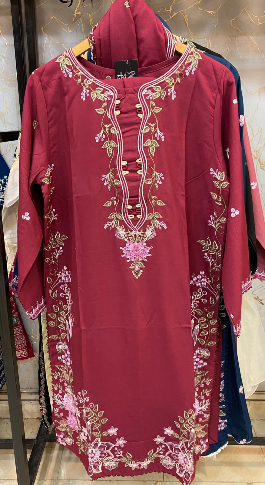 Stuff (Dhanak) Embroidered Stitch 3pc