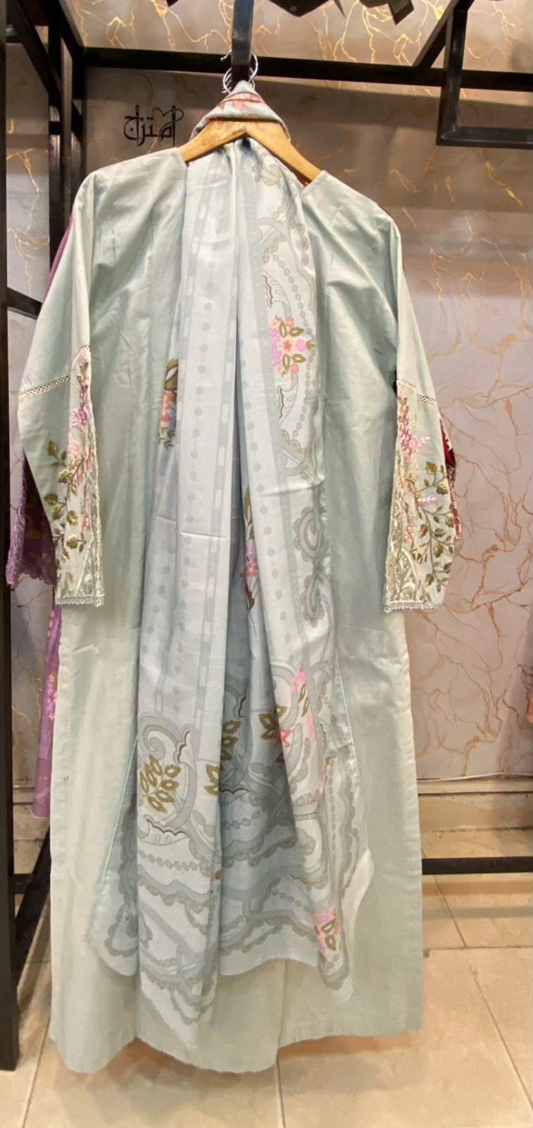 Winter Cotton Embroidered Stitch 3pc