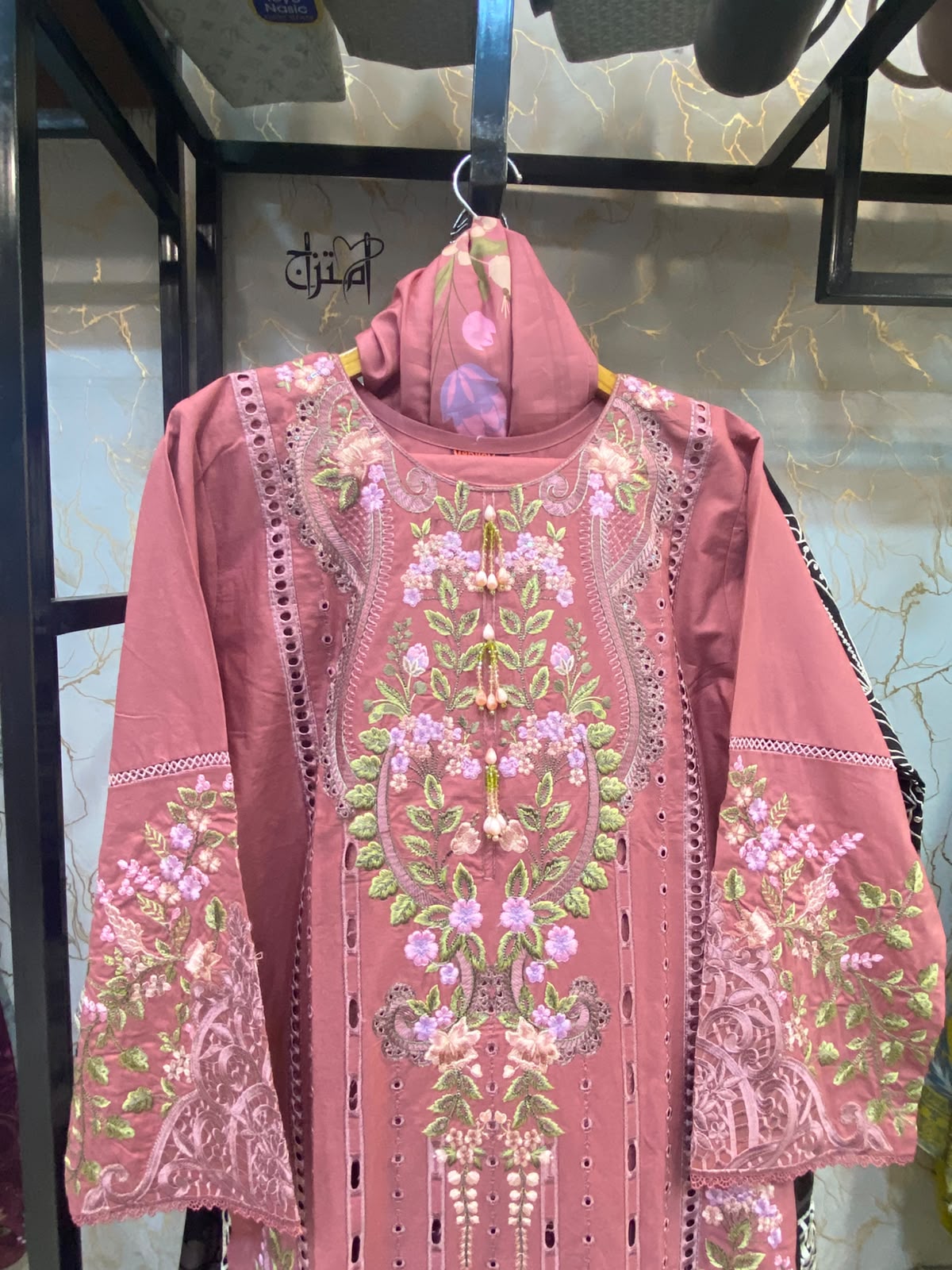 Winte Cotton Embroidered Stitch 3pc