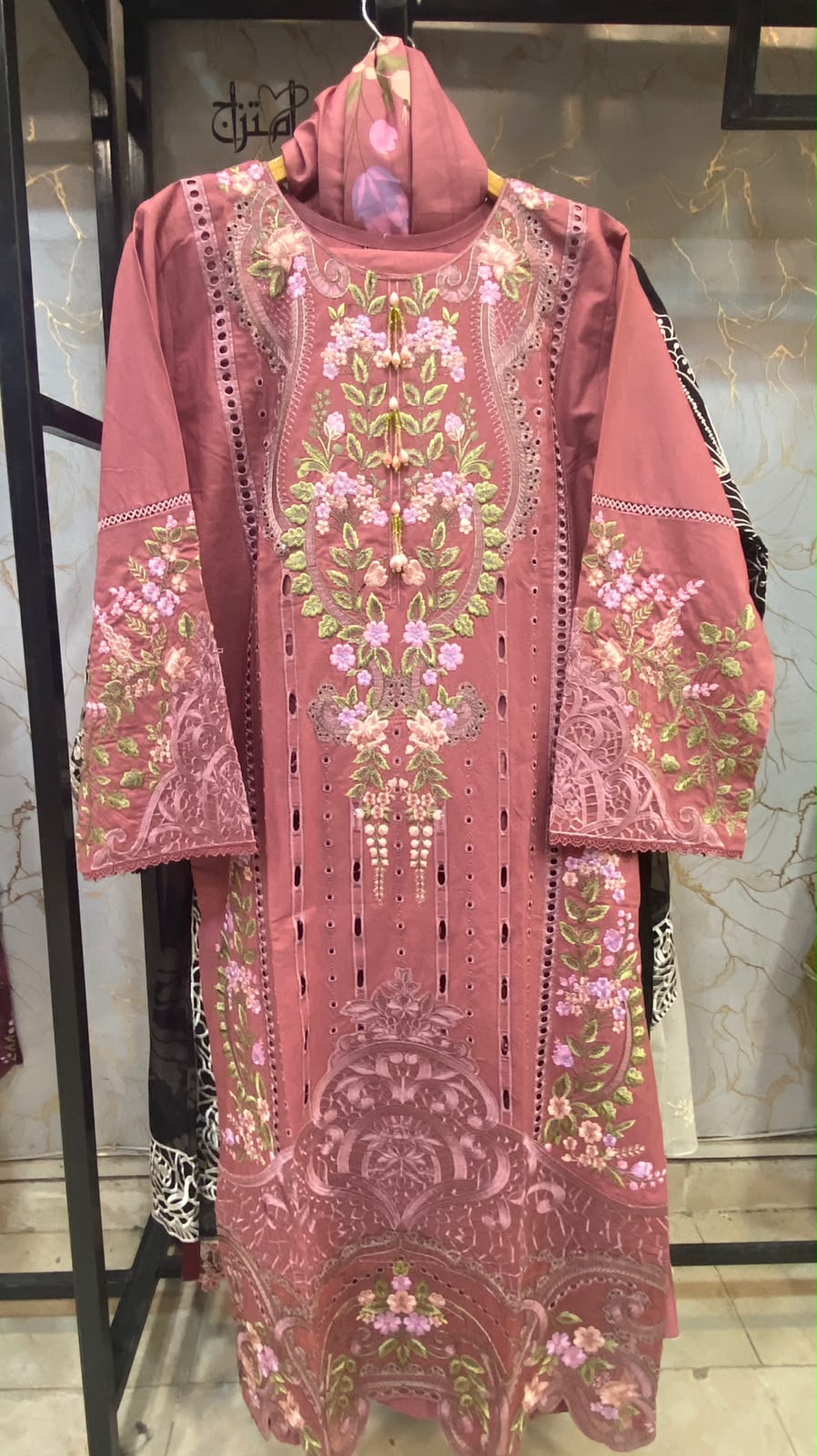 Winte Cotton Embroidered Stitch 3pc