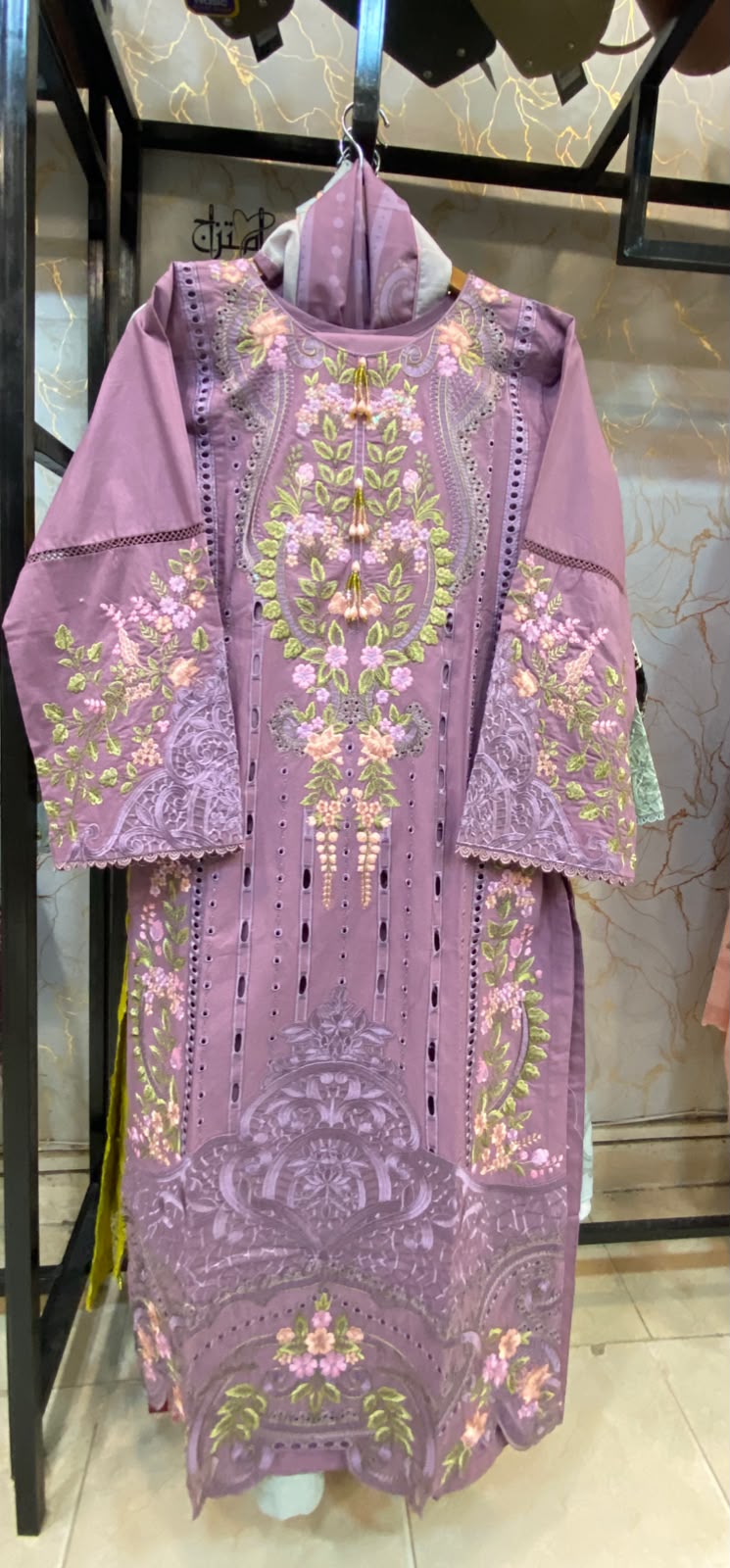 Winter Cotton Embeoidered Stitch 3pc