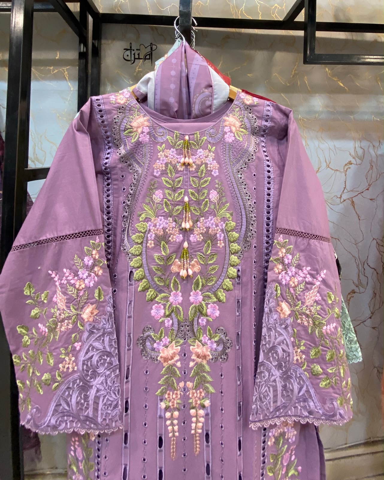Winter Cotton Embeoidered Stitch 3pc