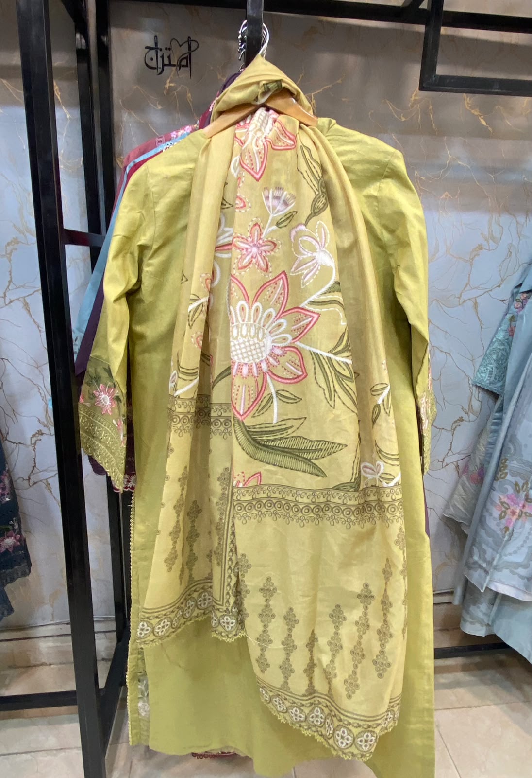 Winter Cotton Embroidered Stitch 3pc