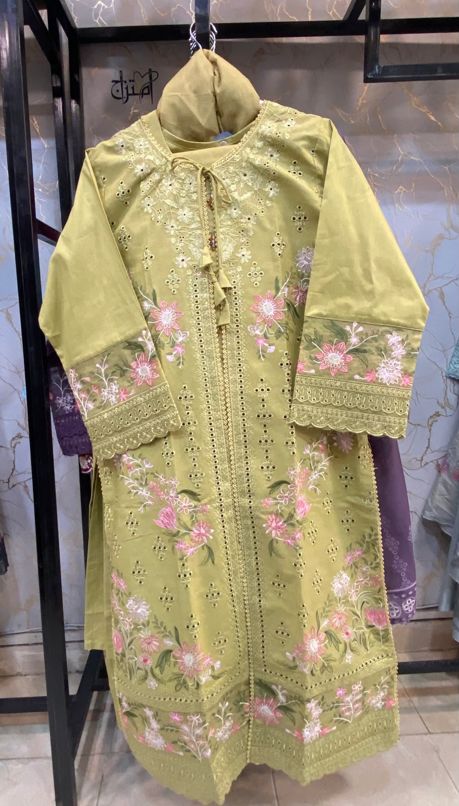 Winter Cotton Embroidered Stitch 3pc