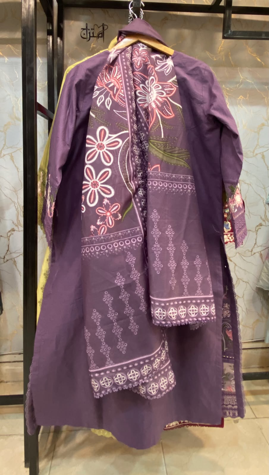 Winter Cotton Embroidered Stitch 3pc