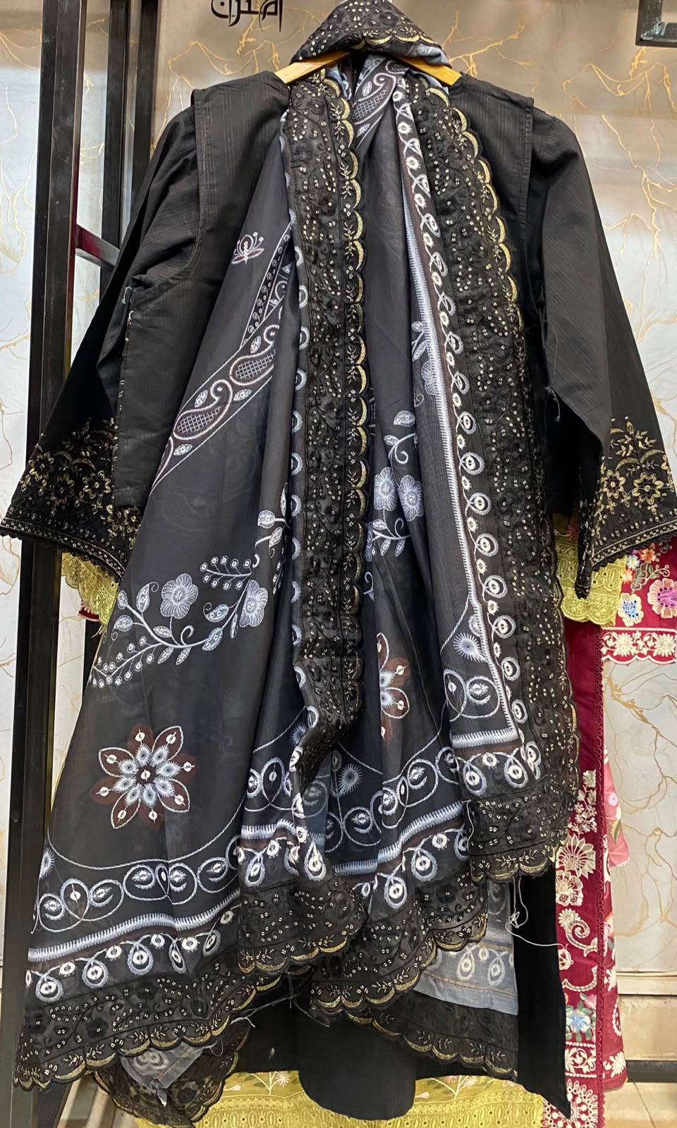 Winter Cotton Embroidered Stitch 3pc