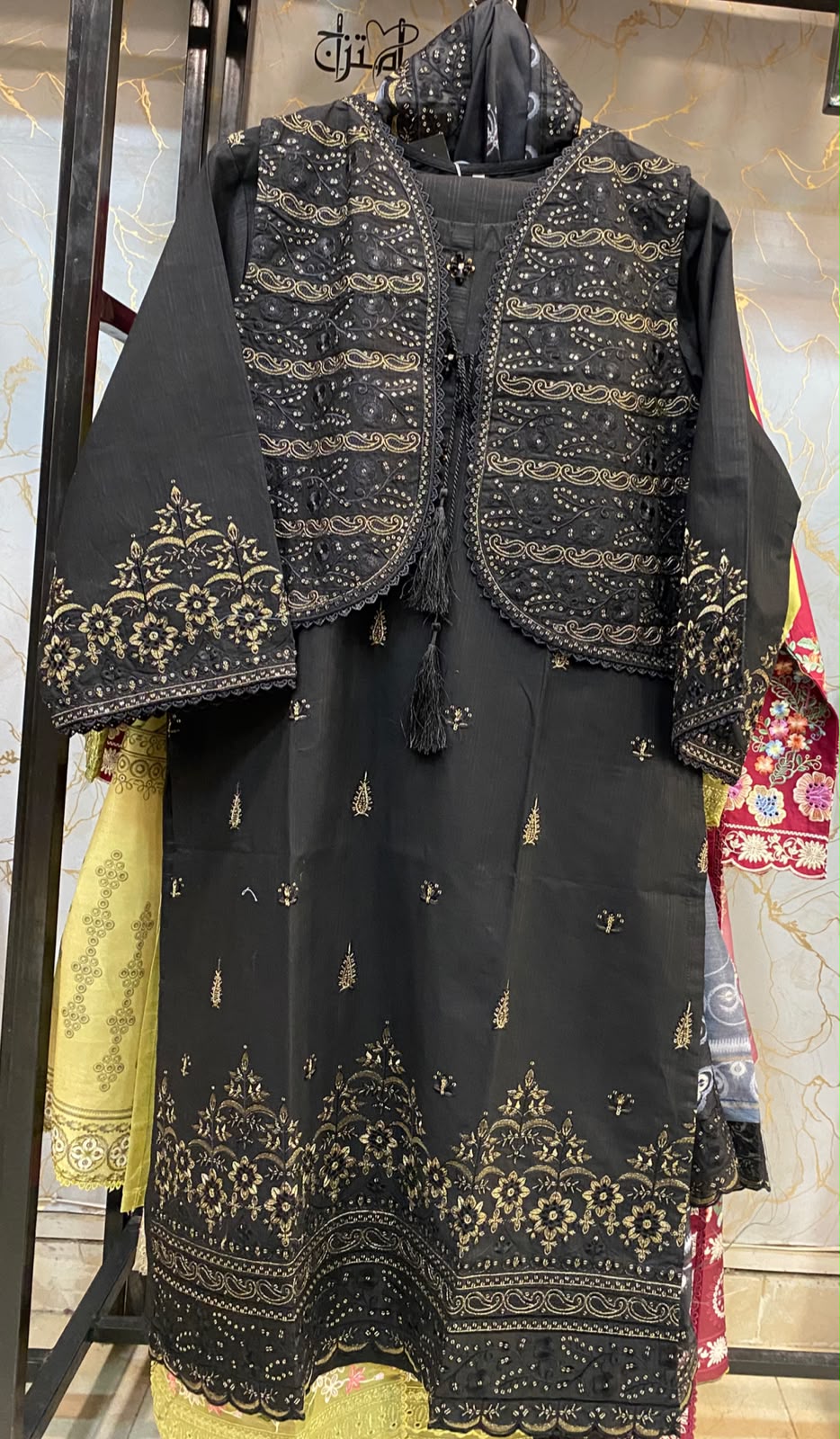 Winter Cotton Embroidered Stitch 3pc
