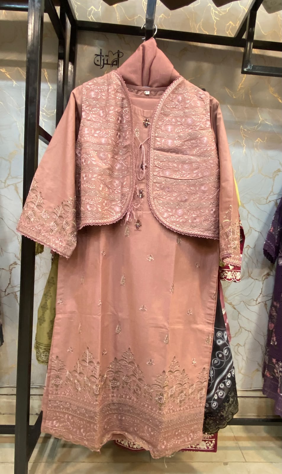 Winter Cotton Embroidered Stitch 3pc