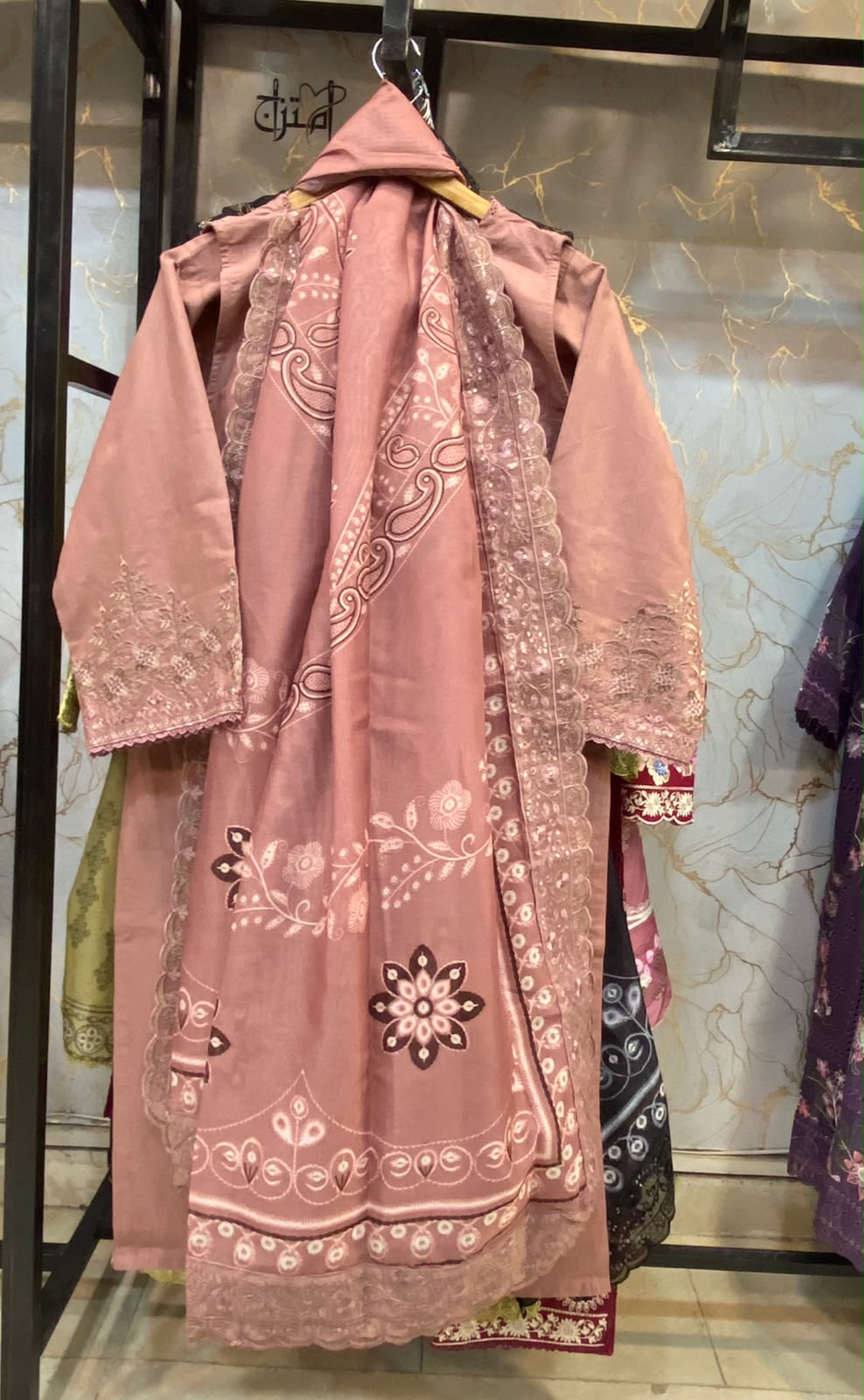 Winter Cotton Embroidered Stitch 3pc