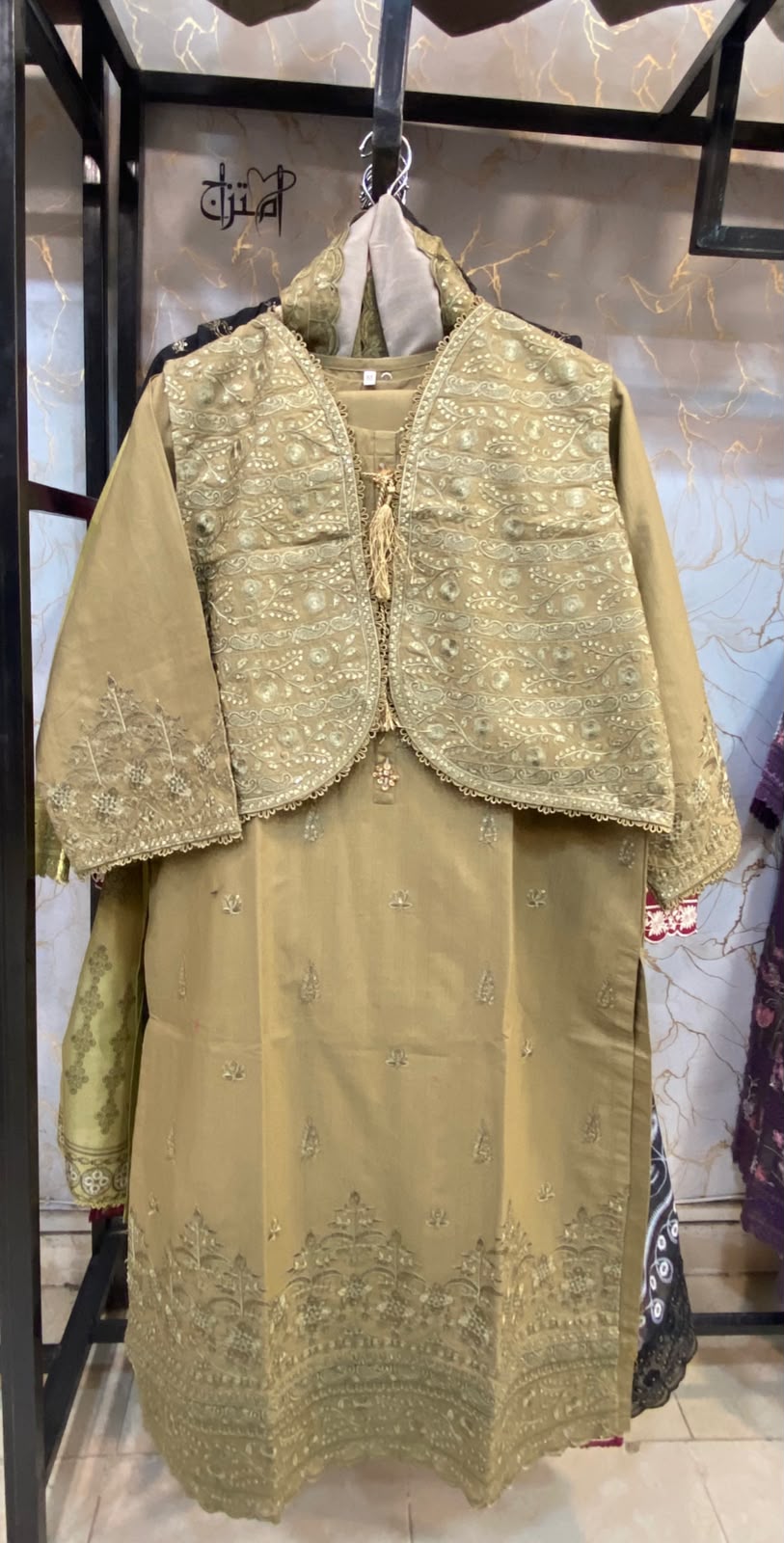 Winter Cotton Embroidered Stitch 3pc
