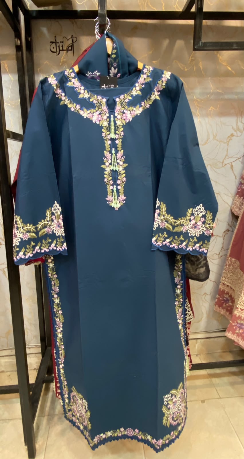 Winter Cotton Embroidered Stitch 3pc
