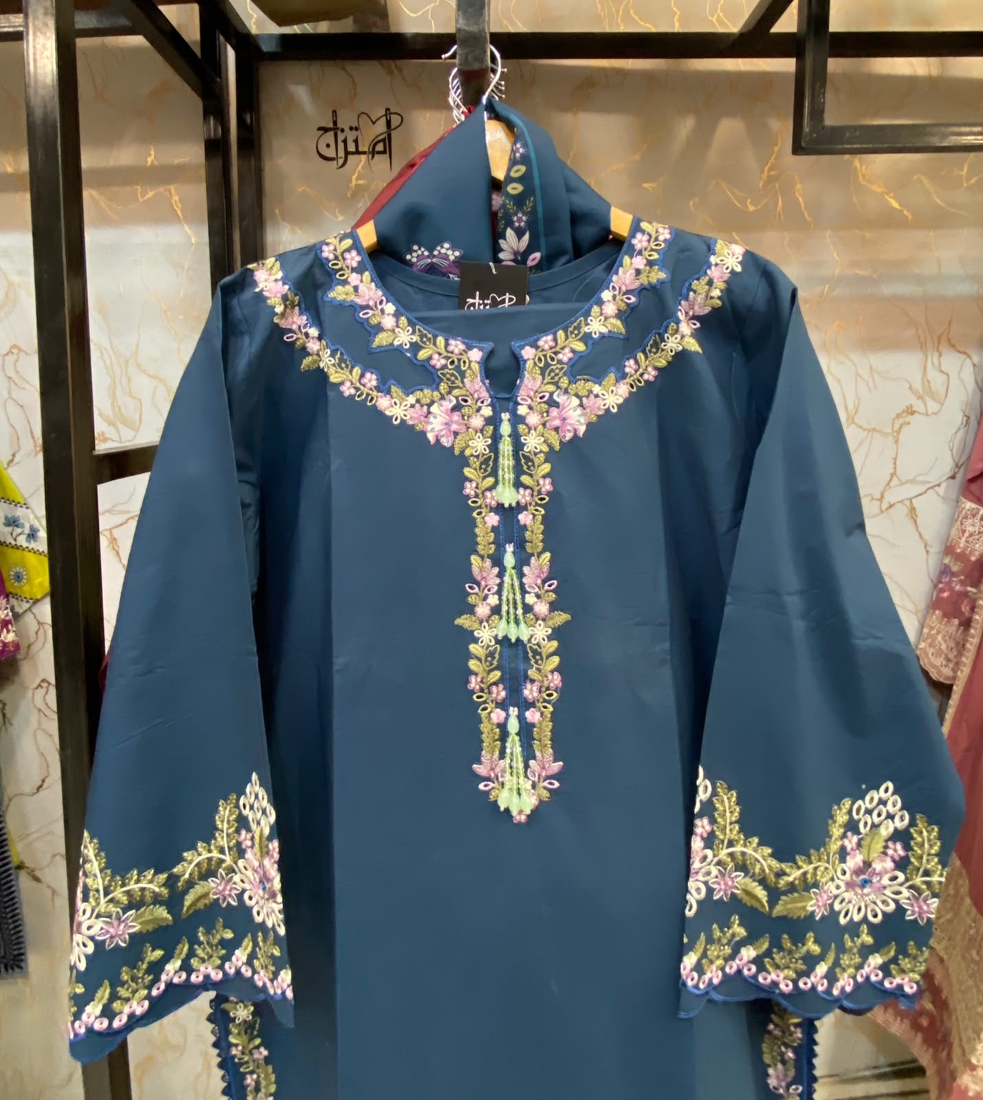 Winter Cotton Embroidered Stitch 3pc