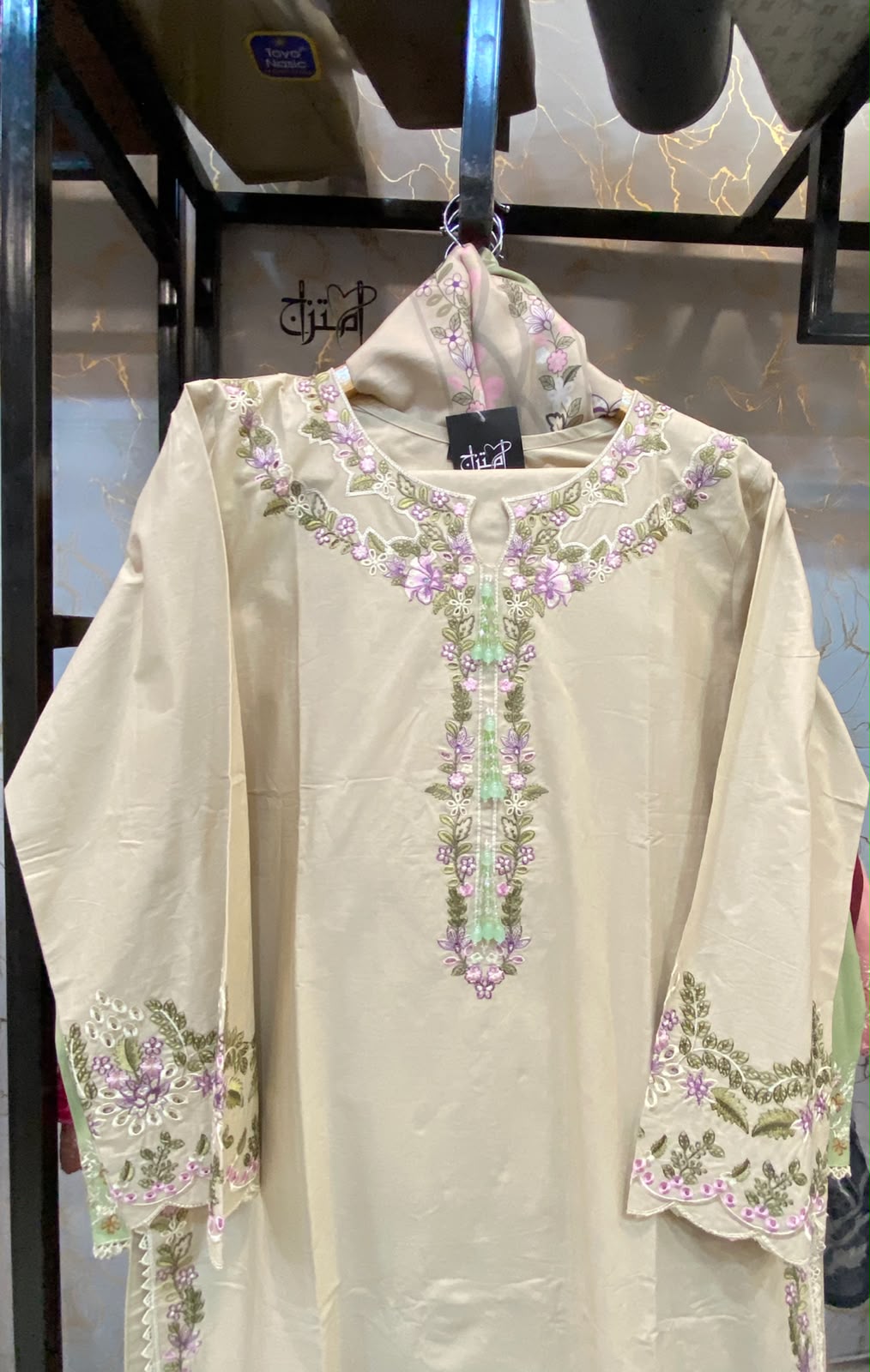 Winter Cotton Embroidered Stitch 3pc