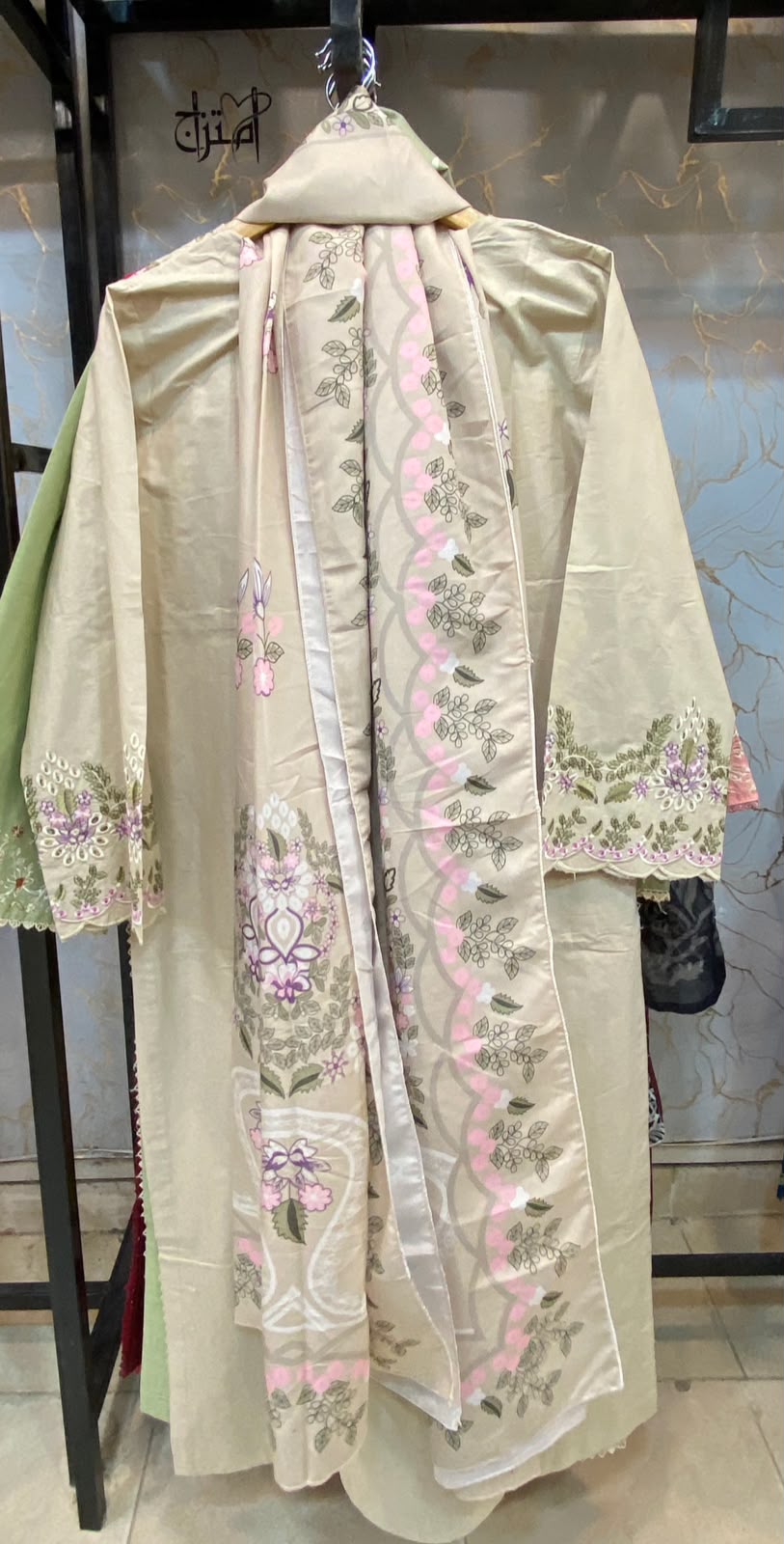 Winter Cotton Embroidered Stitch 3pc