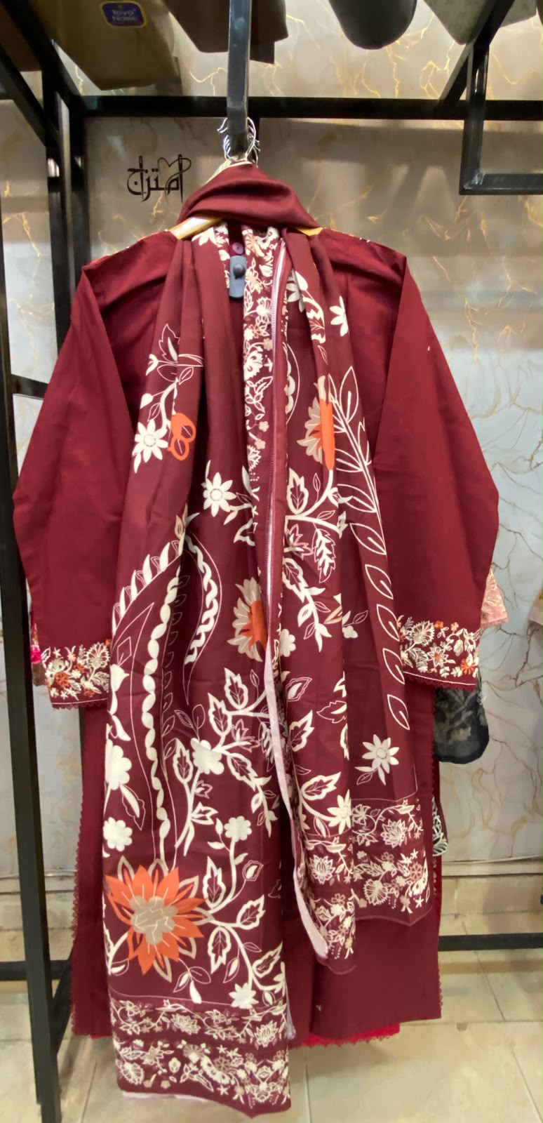 Winter Cotton Embroidered Stitch 3pc