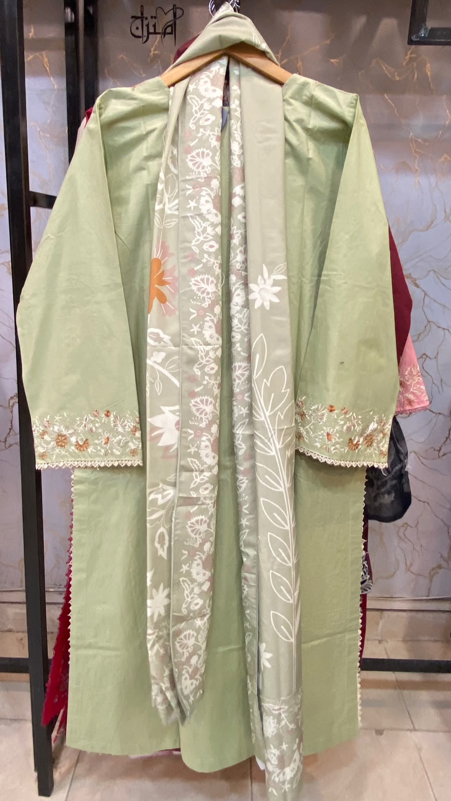 Winter Cotton Embroidered Stitch 3pc