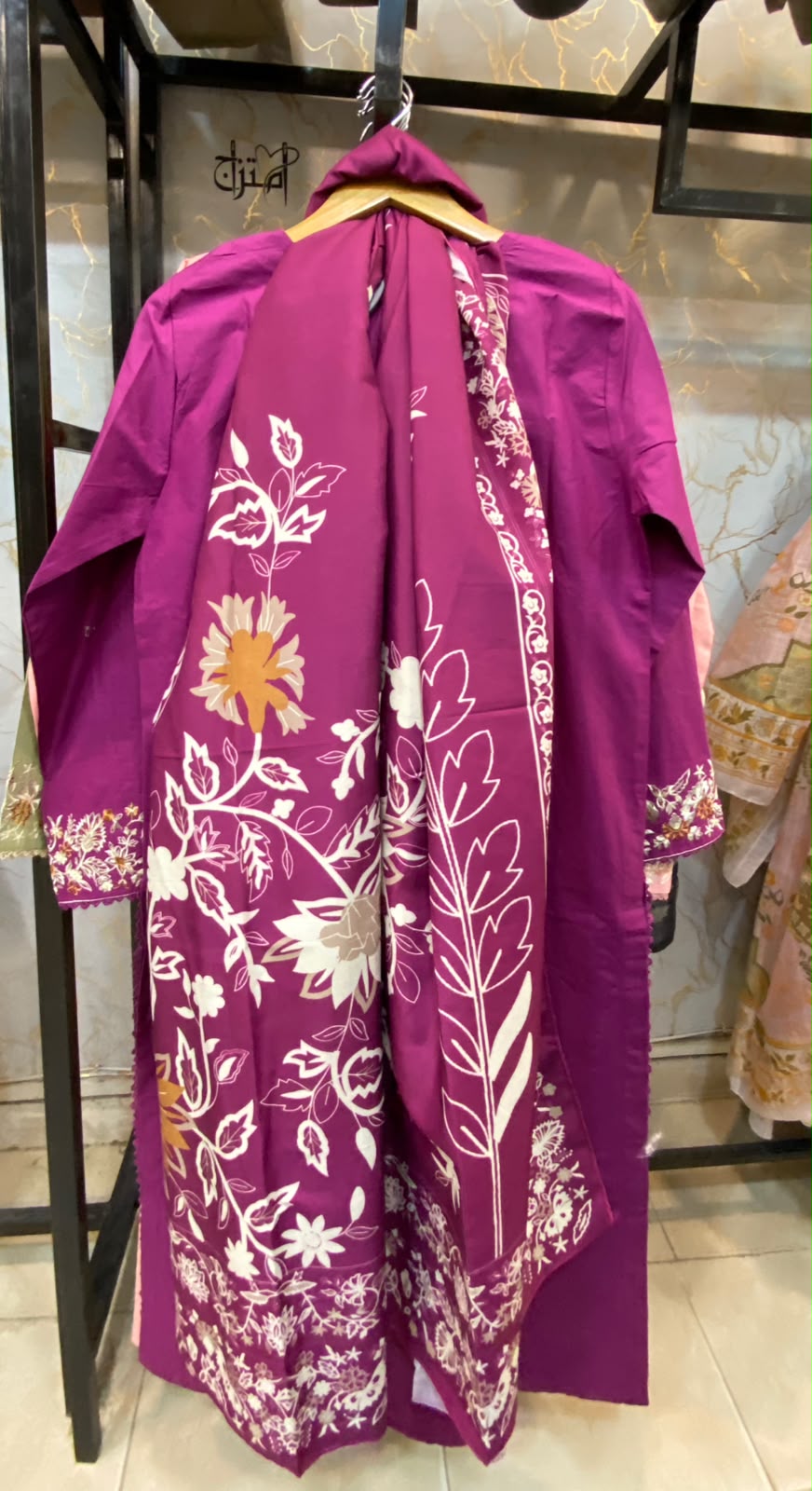 Winter Cotton Embroidered Stitch 3pc
