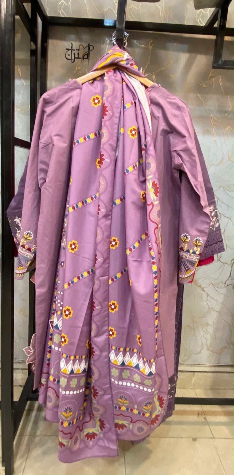 Winter Cotton Embroidered Stitch 3pc