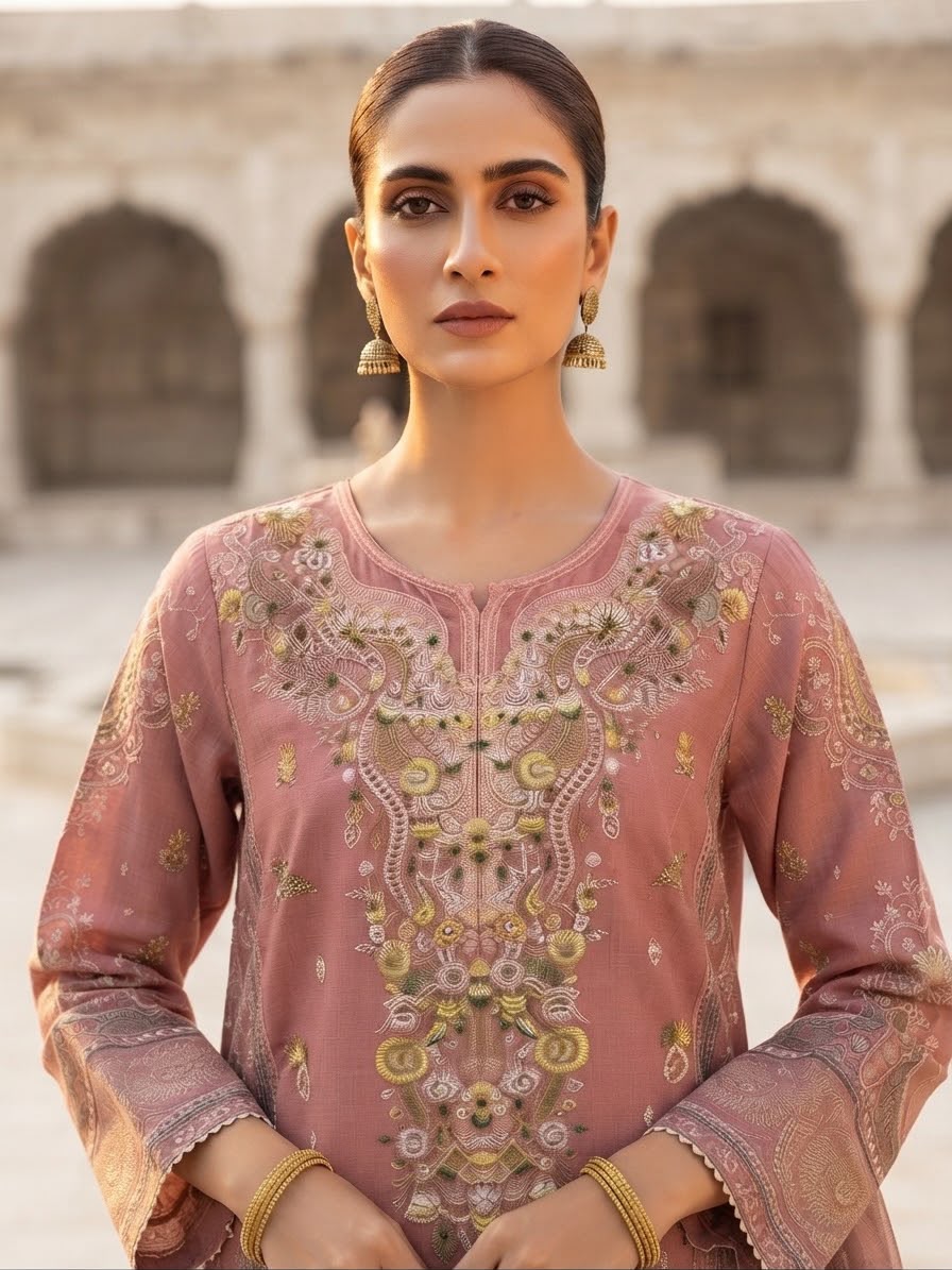 Winter Khaddar Embroidered Stitch 3pc