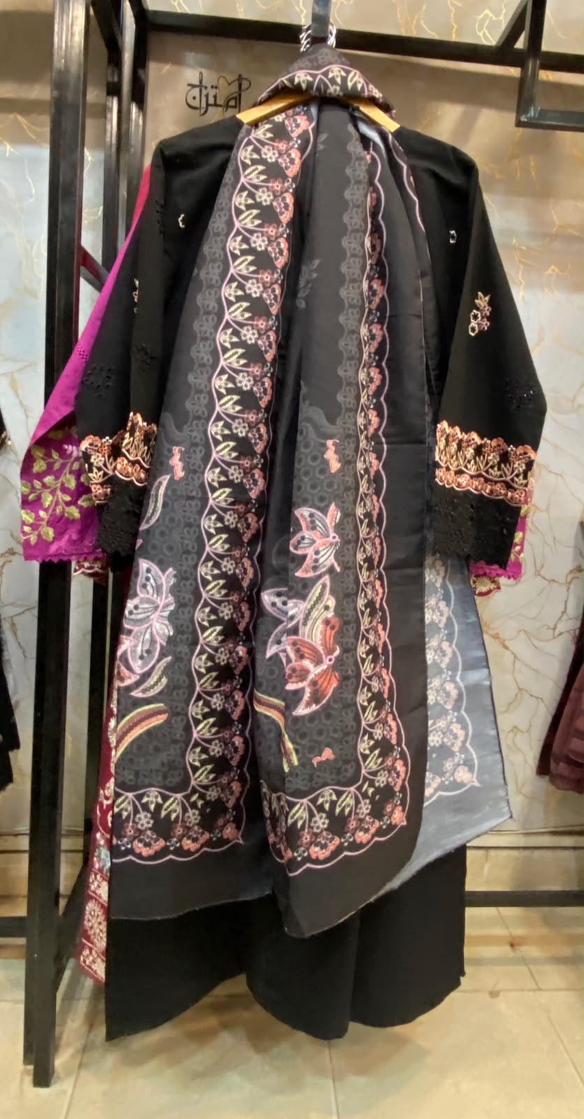 Winter Cotton Embroidered Stitch 3pc
