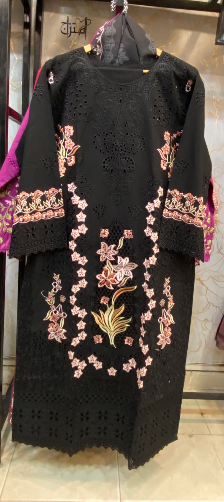 Winter Cotton Embroidered Stitch 3pc