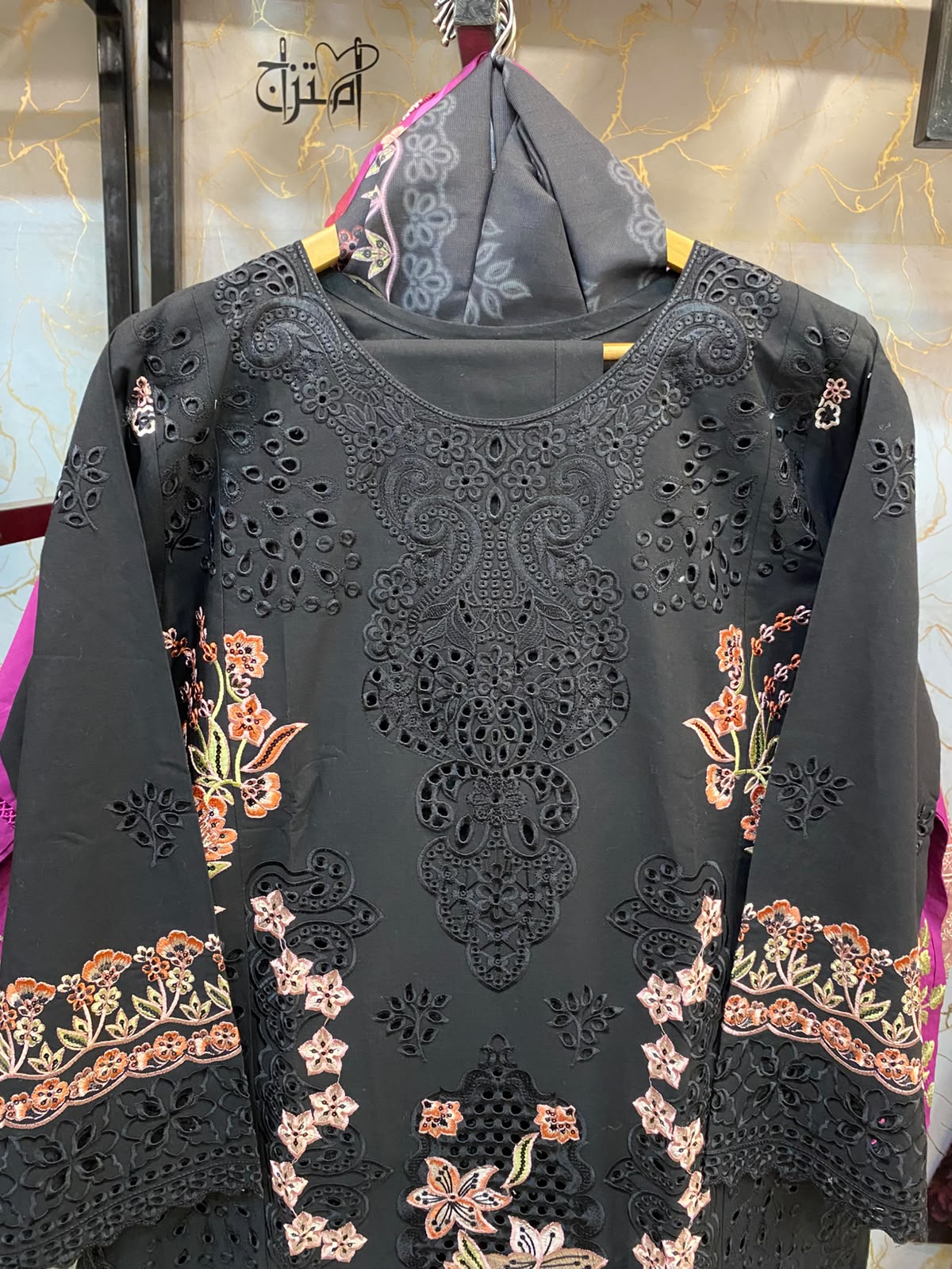 Winter Cotton Embroidered Stitch 3pc