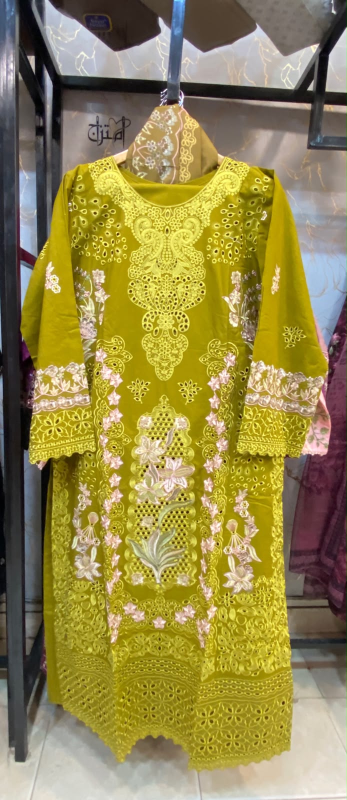 Winter Cotton Embroidered Stitch 3pc
