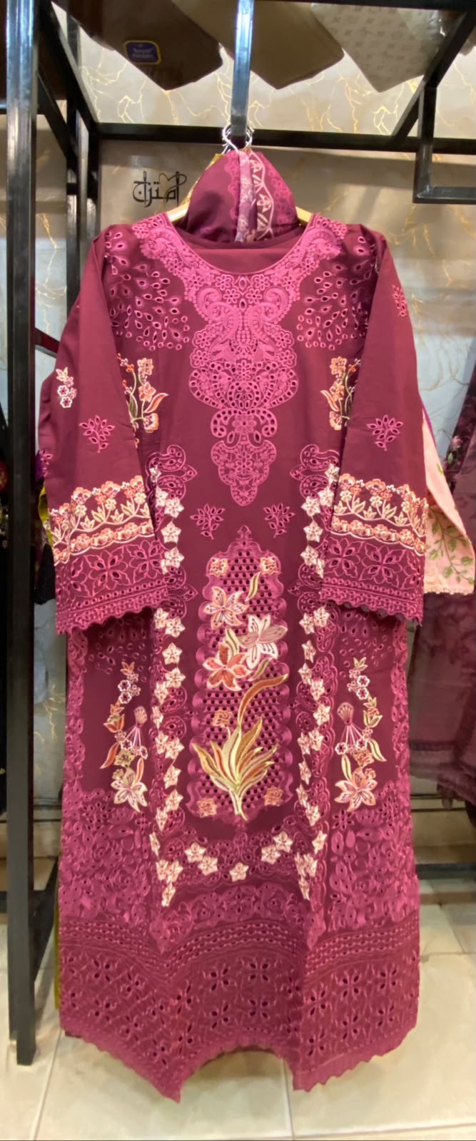 Winter Cotton Embroidered Stitch 3pc