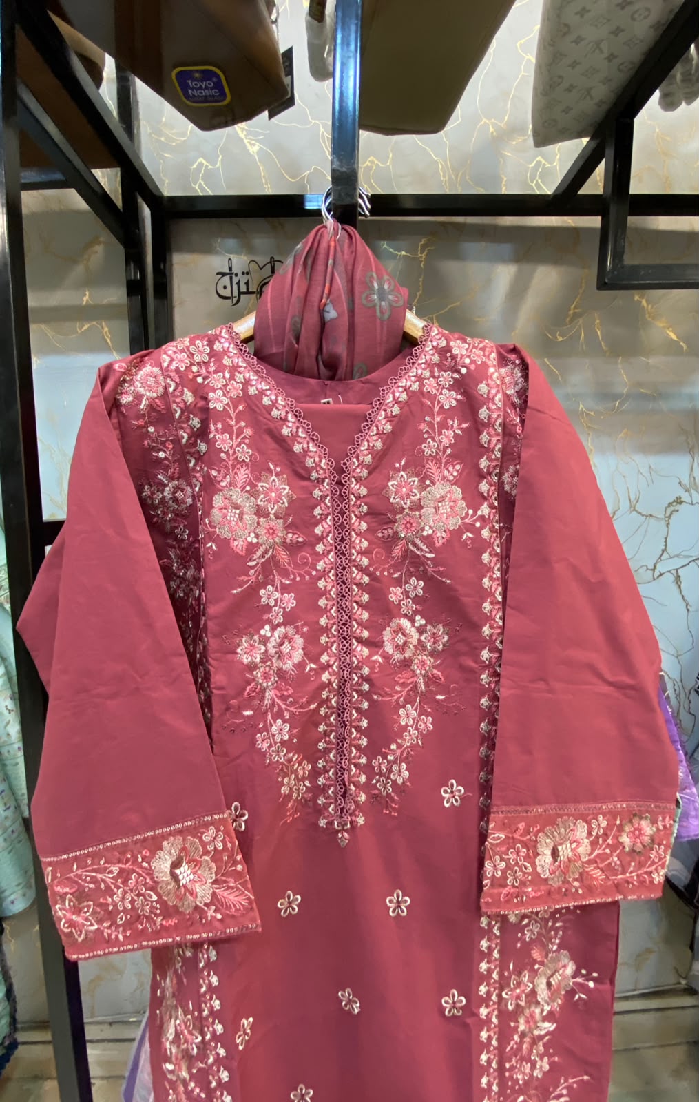Winter Cotton Embroidered Stitch 3pc