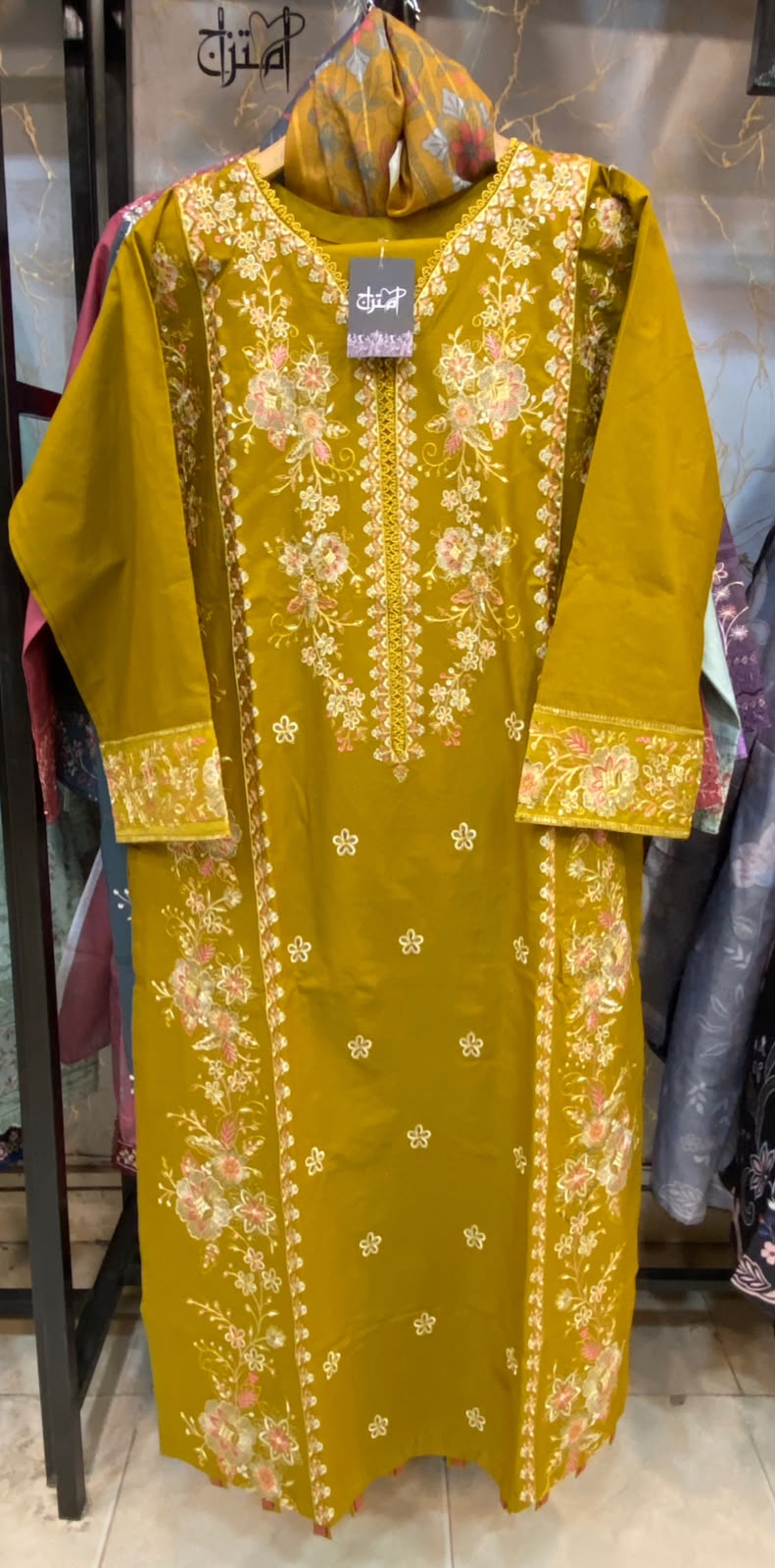 Winter Cotton Embroidered Stitch 3pc