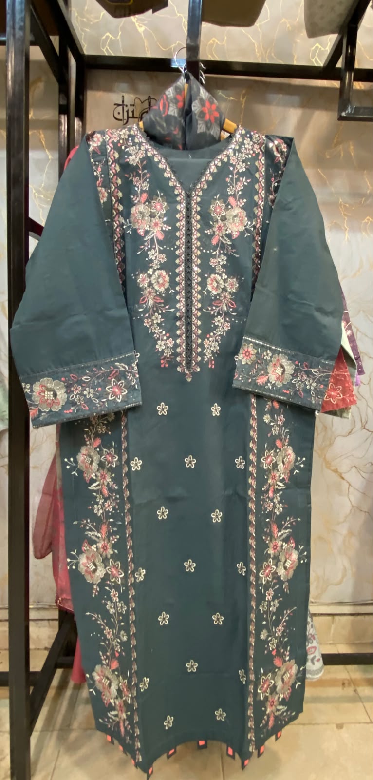 Winter Cotton Embroidered Stitch 3pc