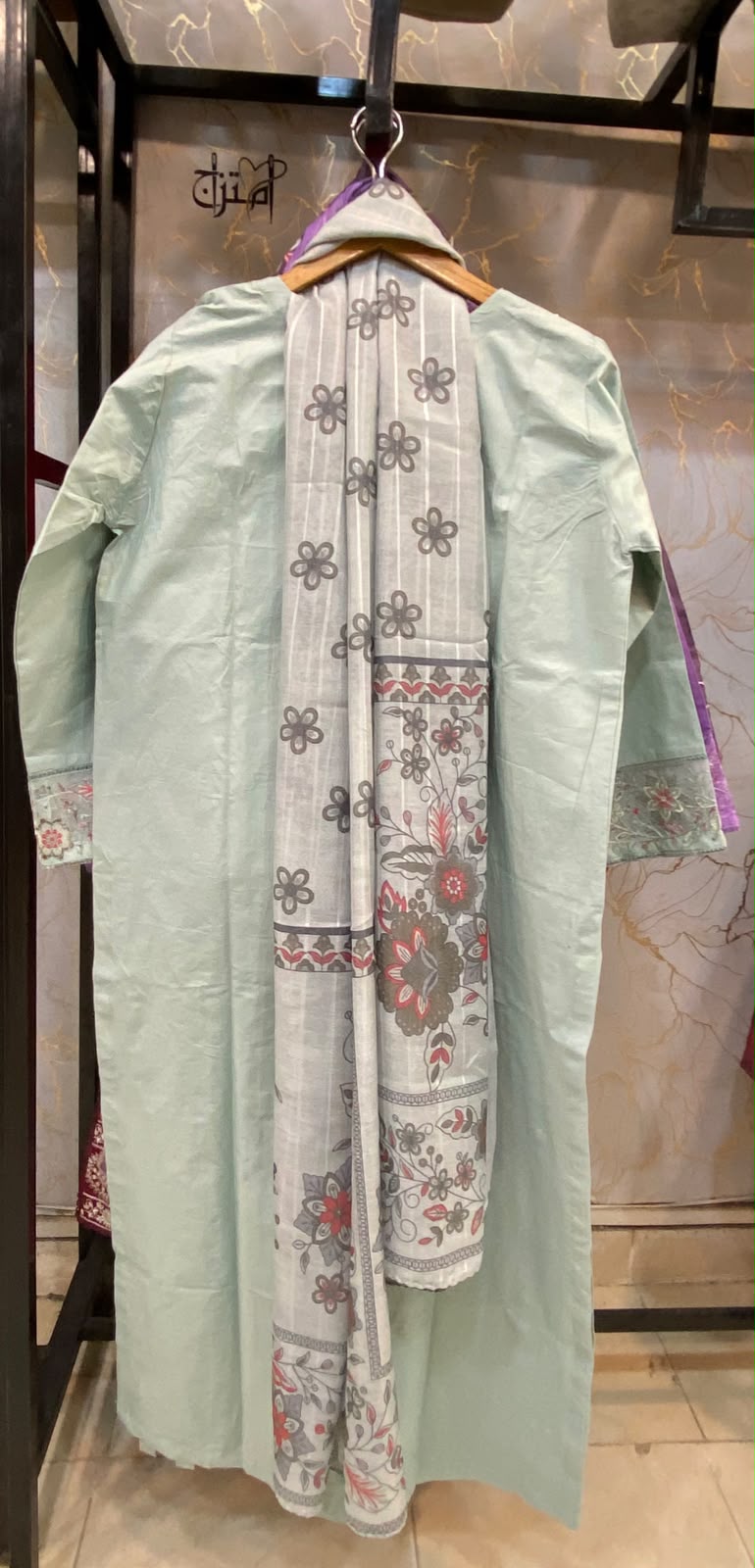 Winter Cotton Embroidered Stitch 3pc