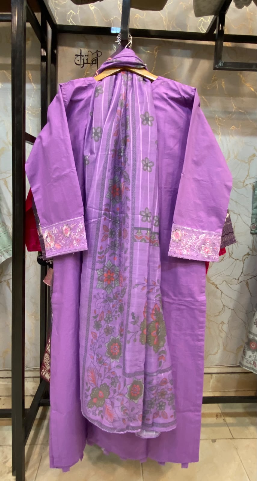 Winter Cotton Embroidered Stitch 3pc