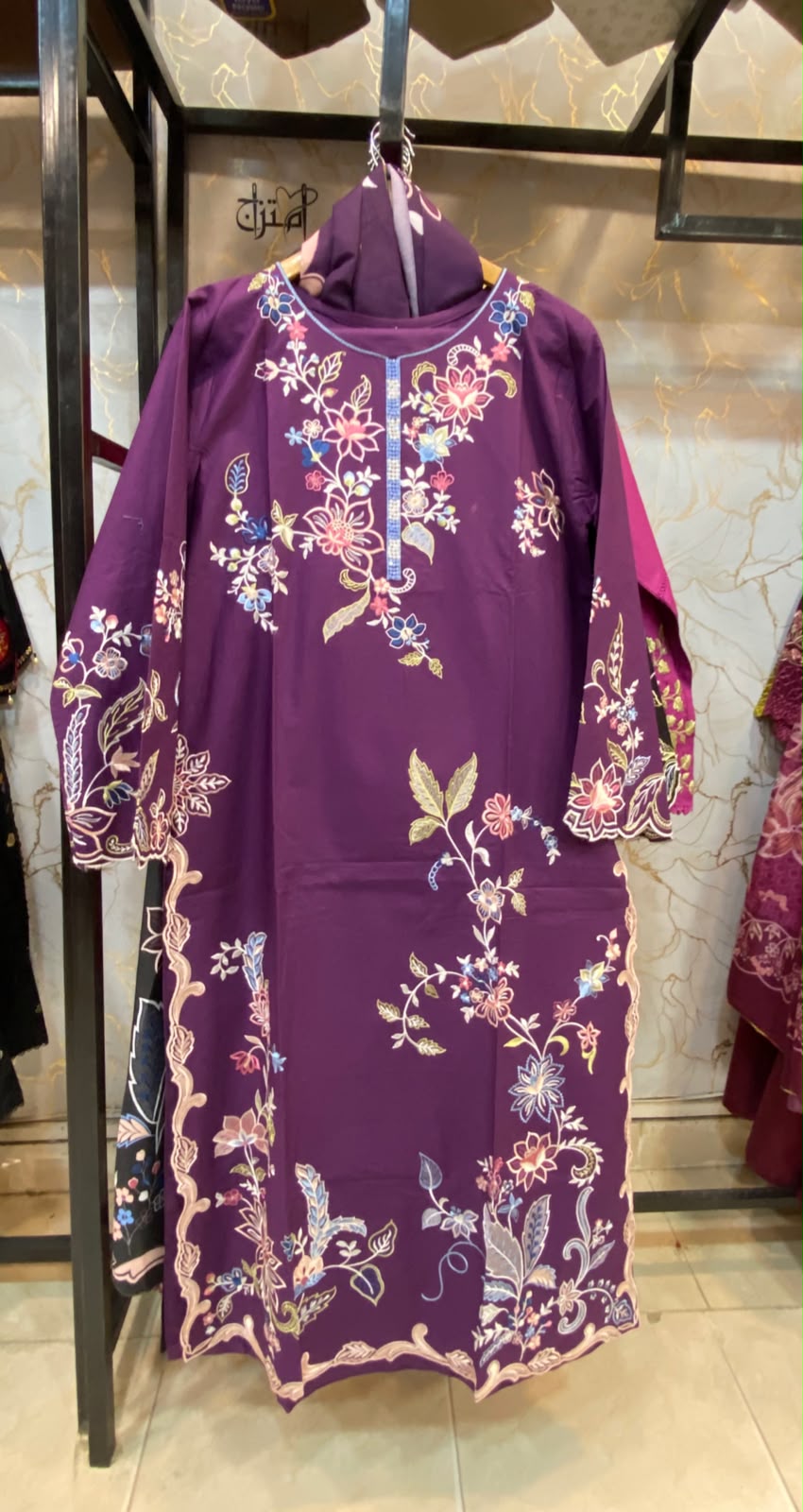 Winter Cotton Embroidered Stitch 3pc